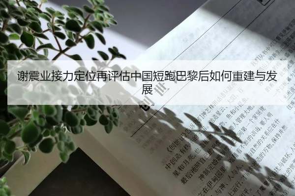 谢震业接力定位再评估中国短跑巴黎后如何重建与发展