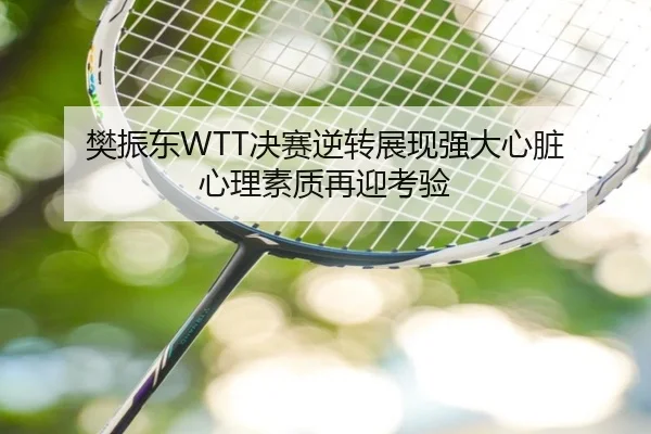 樊振东WTT决赛逆转展现强大心脏 心理素质再迎考验
